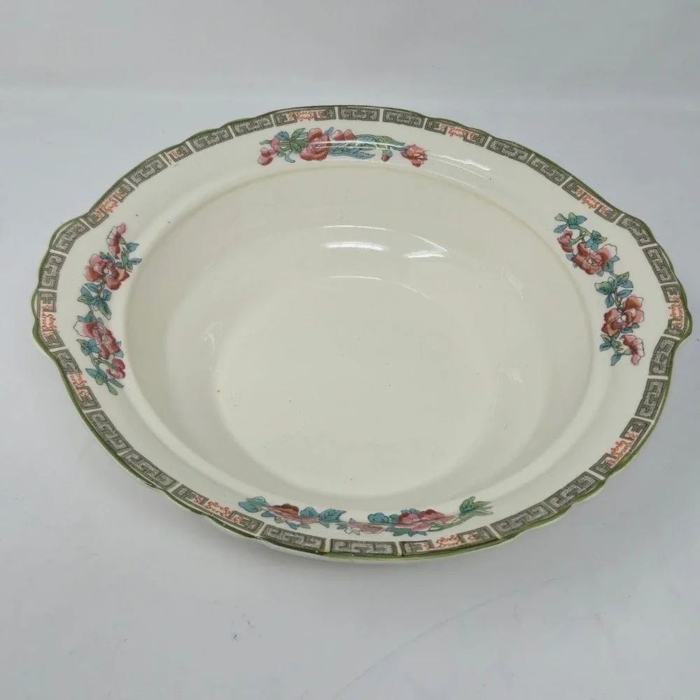 Vintage Myott Staffordshire England Floral Serving Bowl 9